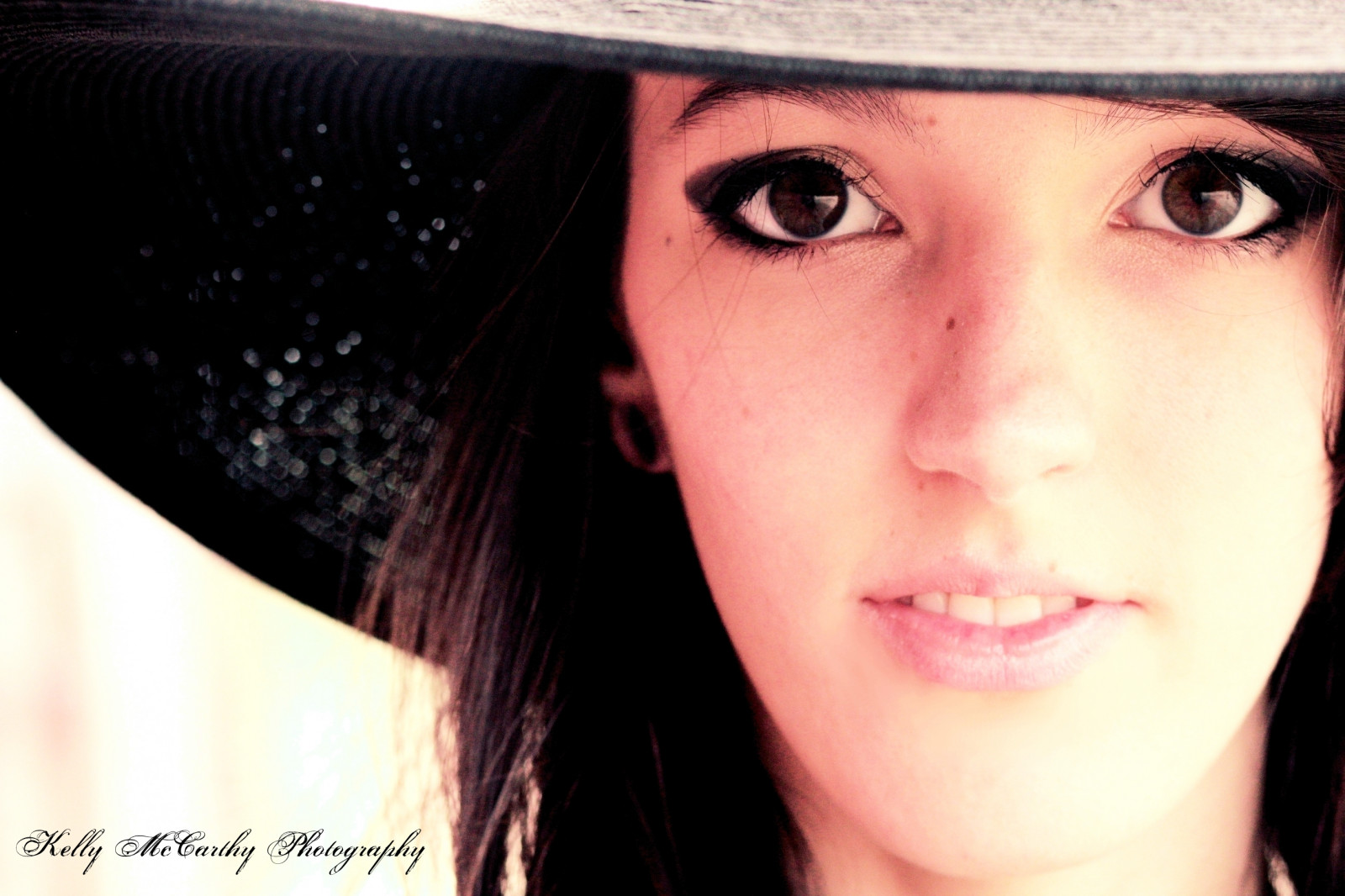 portrét, žena, klasický, Krásná, krása, čepice, detailní, ženský, vinobraní, velké oči, oči, bokeh, makeup, elegantní, hnědé oči, nóbl, mybrowneyedgirl