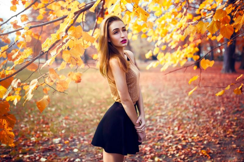 slunečnímu záření, podzim, listy, ženy venku, ženy, model slunečnímu záření, podzim, listy, ženy venku, ženy, model