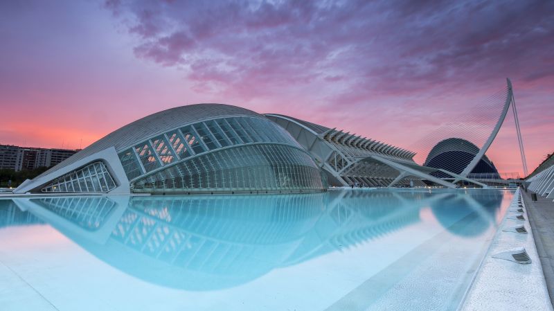 himmel, afspejling, vand, arkitektur, struktur, dagtimerne