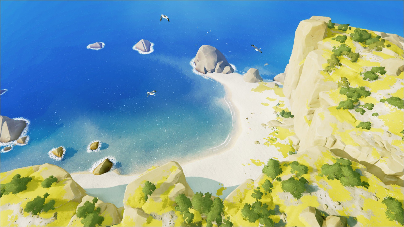 luce del sole, illustrazione, videogiochi, cielo, opera d'arte, PlayStation 4, Fonta, Brina, opere Tequila, 1920x1080 px, ecosistema, pittura ad acquerello