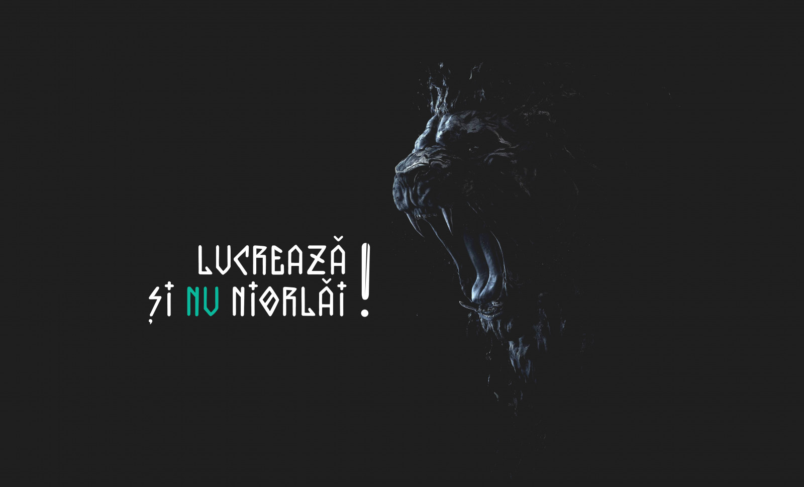 Masaüstü siyah, Illüstrasyon, Metin, logo, aslan, marka, Lukreaza