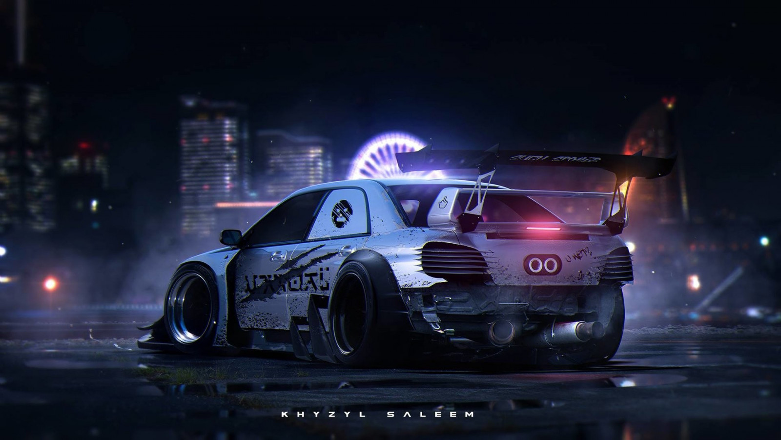 noc, auto, poskytnout, vozidlo, umělecká díla, sportovní auto, subaru, závodění, Khyzyl Saleem, Subaru Impreza, řidičský, superauto, Snímek obrazovky, automobilového designu, automobil make, luxusní vůz, závodiště, auto závodní