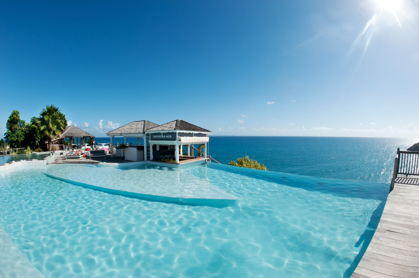 moře, záliv, pláž, palmy, plavecký bazén, letovisko, laguna, karibský, dovolená, majetek, volný čas, oceán, budovy, tropy, vila, vlastnictví, letovisko