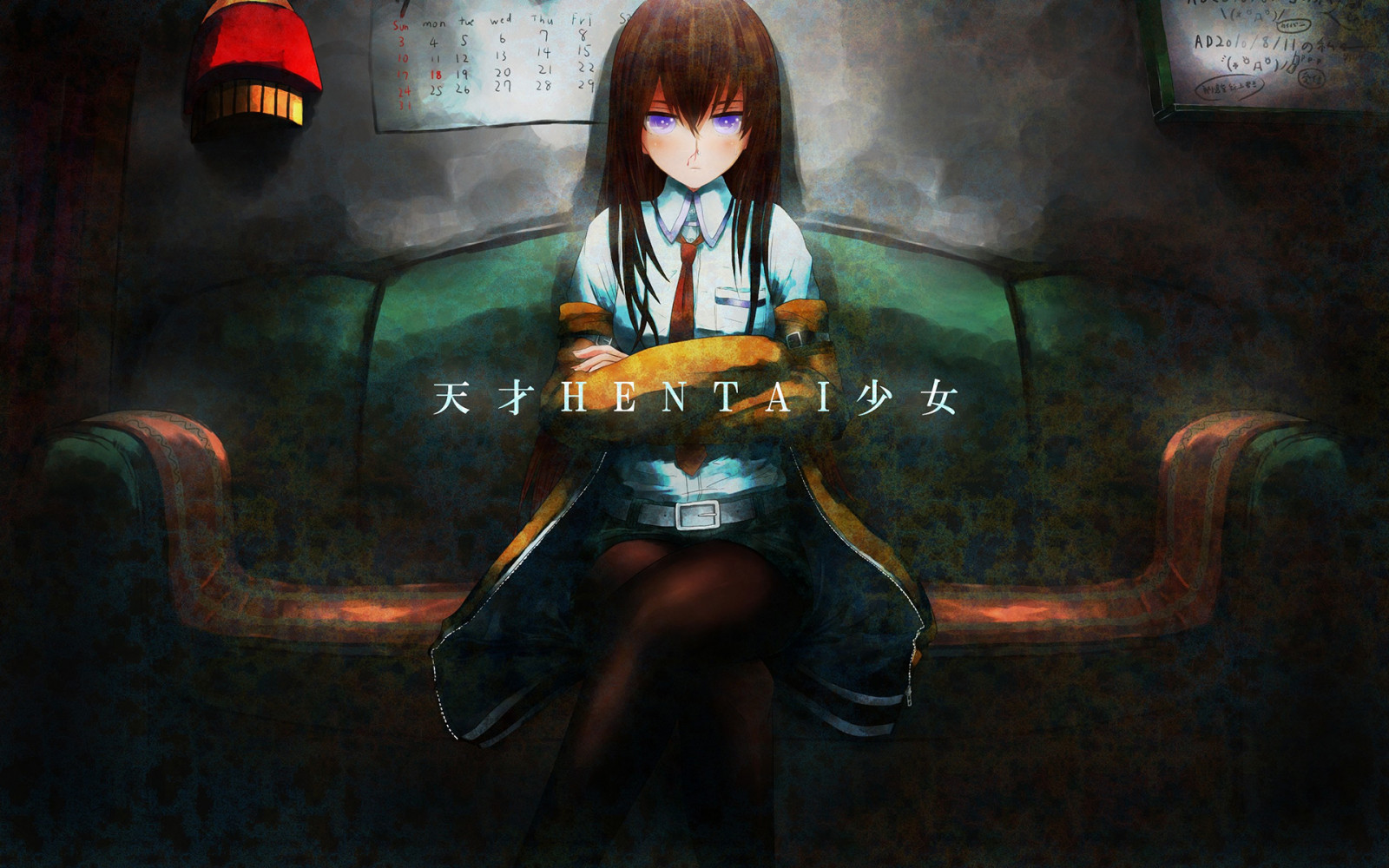 Anime, Chicas anime, Makise Kurisu, Steins Gate, mitología, oscuridad, captura de pantalla, 1920x1200 px, Papel pintado de la computadora