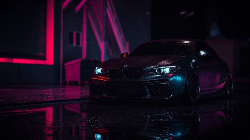 車,車両,BMW,BMW M2,ダーク,デジタルアート
