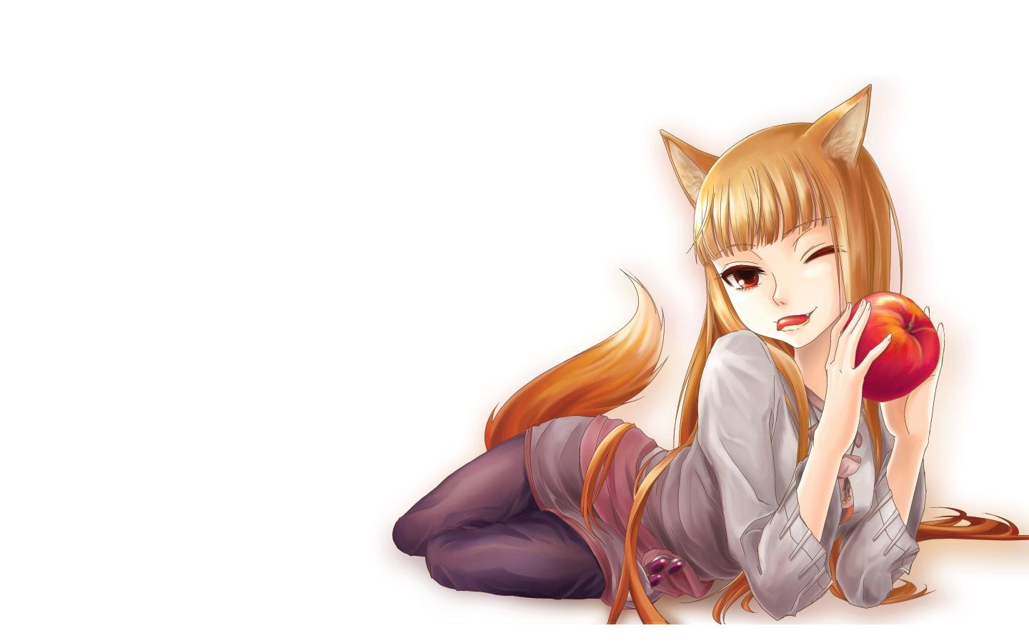 ilustrace, anime, kreslená pohádka, Holo, Koření a vlk, figurka