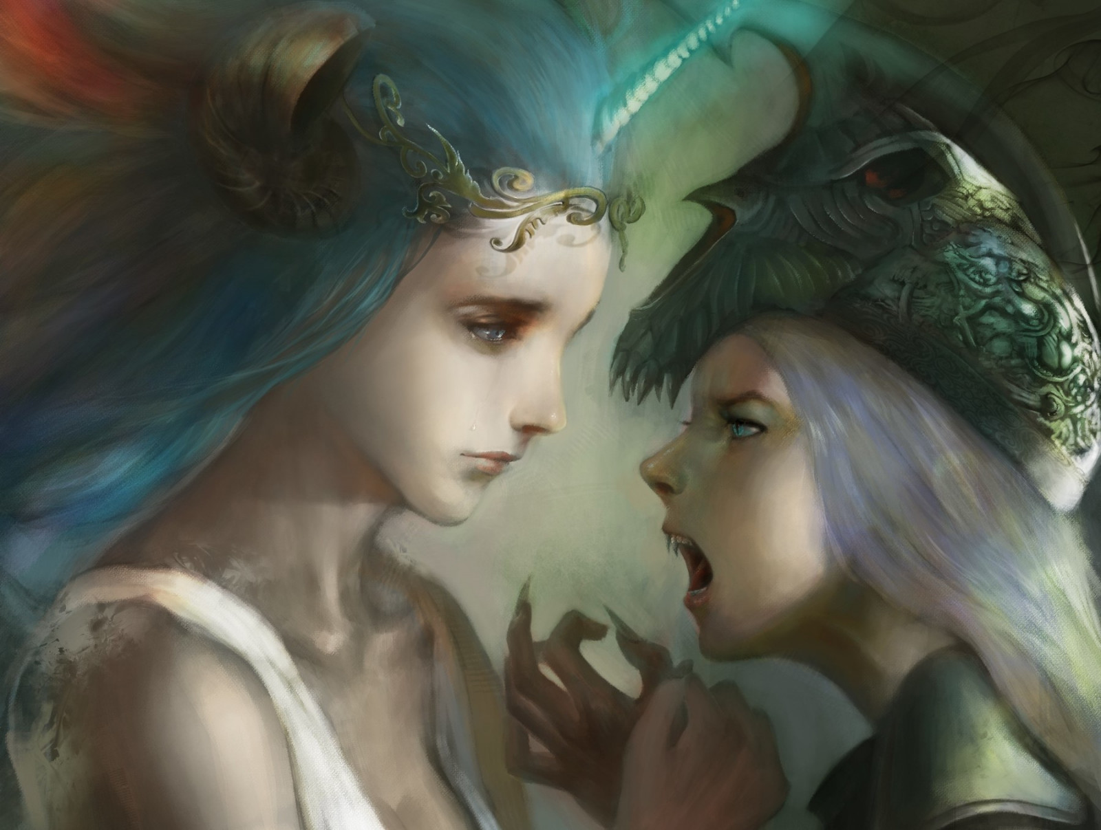 ilustrace, fantasy umění, anime, umělecká díla, Upíři, mytologie, víla, Snímek obrazovky, fiktivní postava, žena bojovník