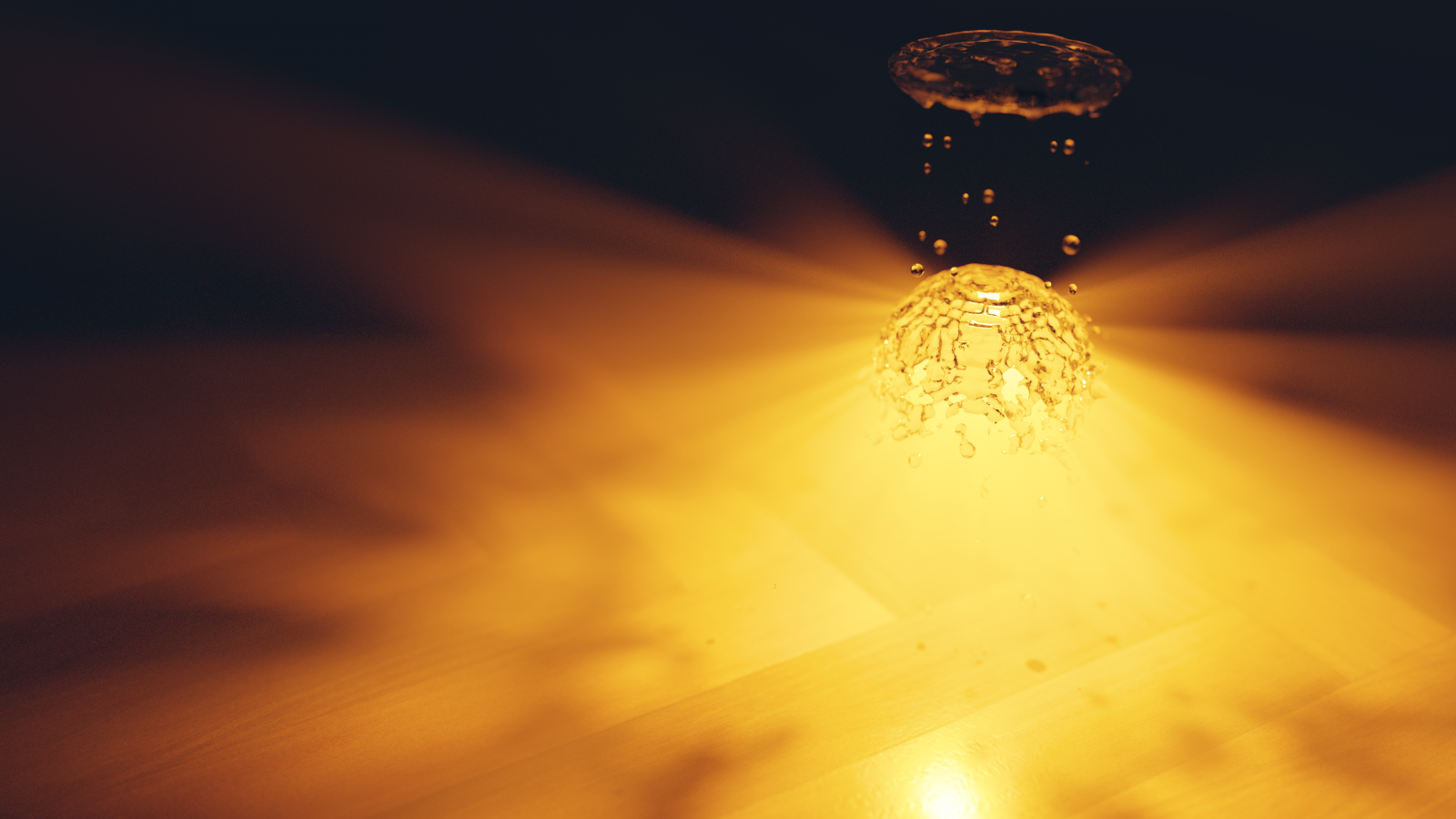 Wallpaper light bulb, lights, orange, water drops 3840x2160 Roonkey