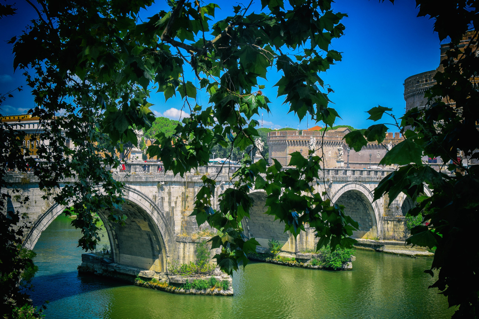 정원, 시티, 도시 풍경, 이탈리아, 건축물, 고대의, 반사, 관광 여행, 다리, 강, 유럽, 로마, 운하, 그것, 재산, 형제, 나무, 꽃, ROM, castelostdangelo, 고대 도시, 폰테 산탄 젤로, 스탕 벨롭 브리지, 안젤로, 로마, 라치오, 이탈리아, 경계표, 맨션, 수로