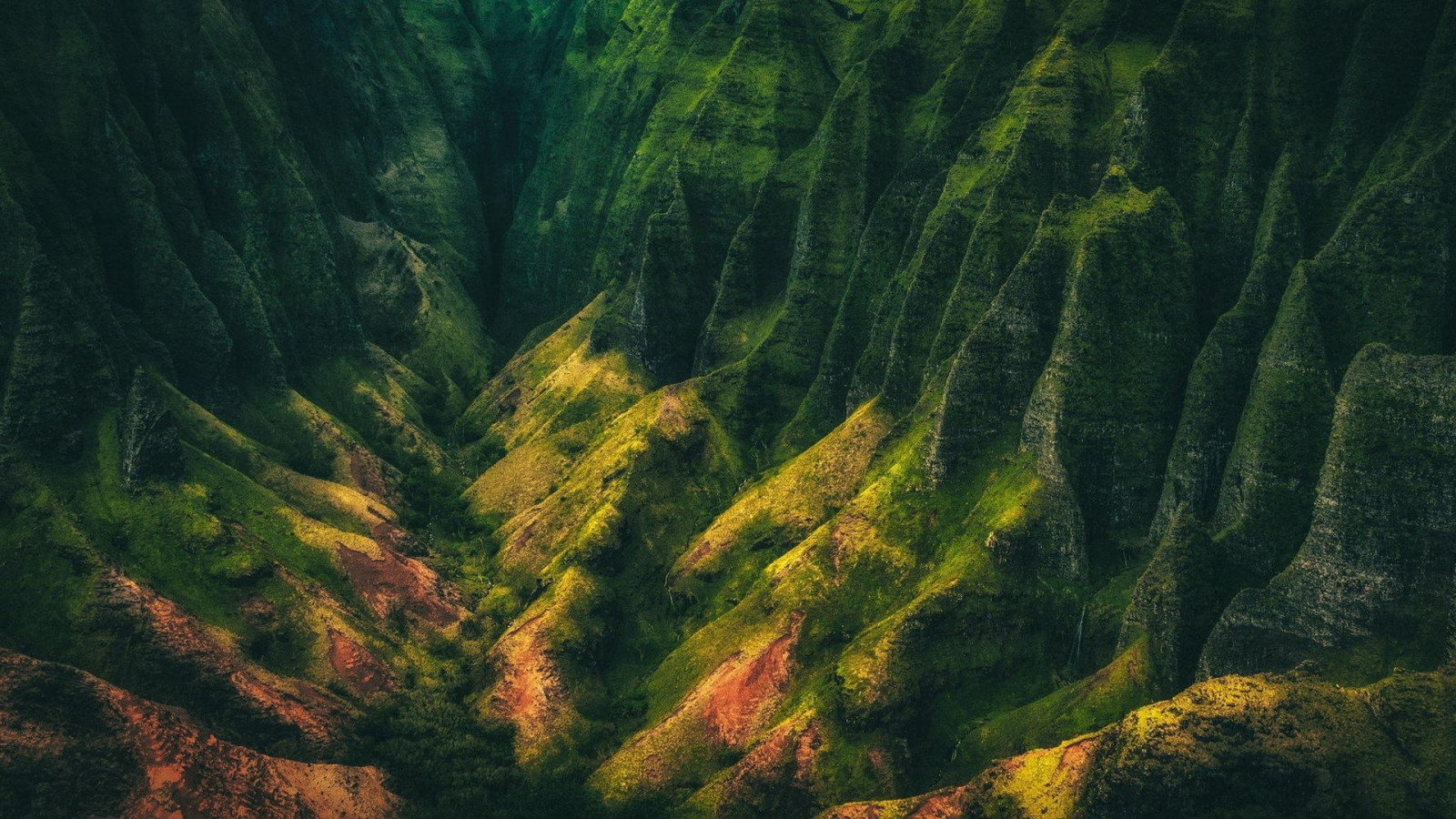 Wallpaper sunlight, landscape, mountains, nature, green, cliff
