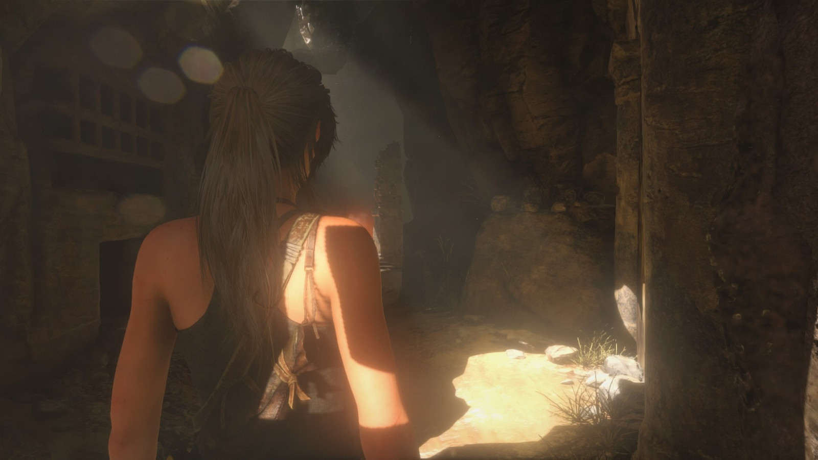tempio, luce del sole, PlayStation 4, Lara Croft, Tomb Raider, oscurità, immagine dello schermo