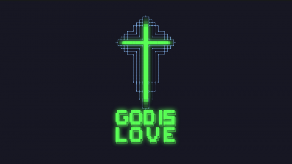 ASCII art,hacking,crucifix,religion,cyberpunk,neon