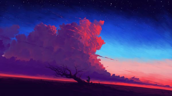 sky,cloud,atmosphere,ecoregion,world,afterglow