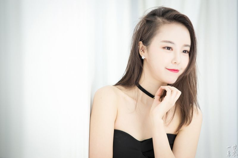 model, portrait, long hair, black dress, Asian, face model, portrait, long hair, black dress, Asian, face
