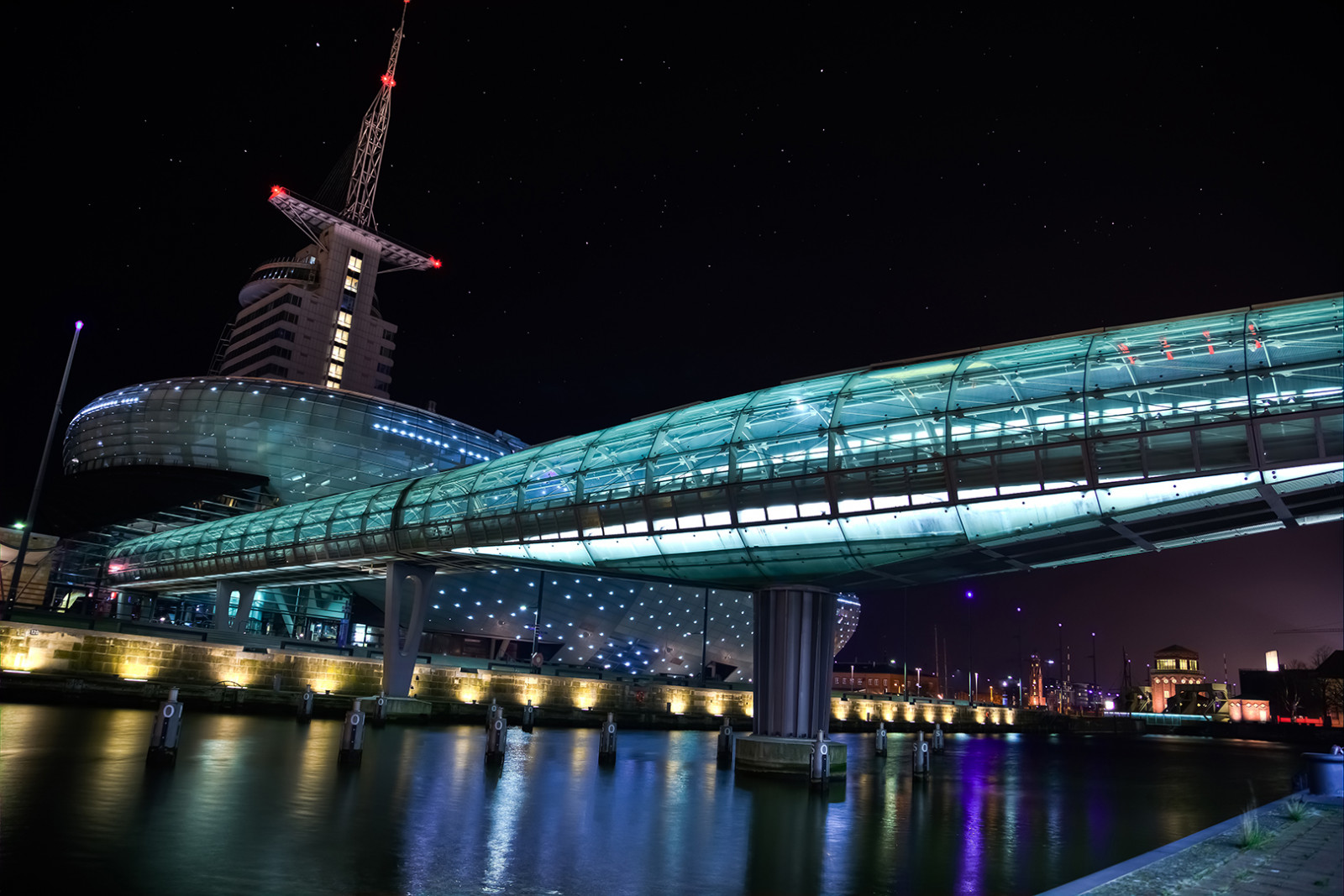 noc, mezník, odraz, architektura, Metropolitní oblast, metropole, turistická atrakce, panoráma města, město, struktura, osvětlení, fixed link, opera, voda, kongresové centrum, centrum, nebe, budova, věž