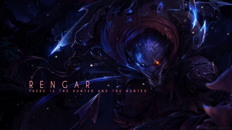 League of Legends, Rengar, tma, Snímek obrazovky, počítač tapeta, fraktální umění League of Legends, Rengar, tma, Snímek obrazovky, počítač tapeta, fraktální umění
