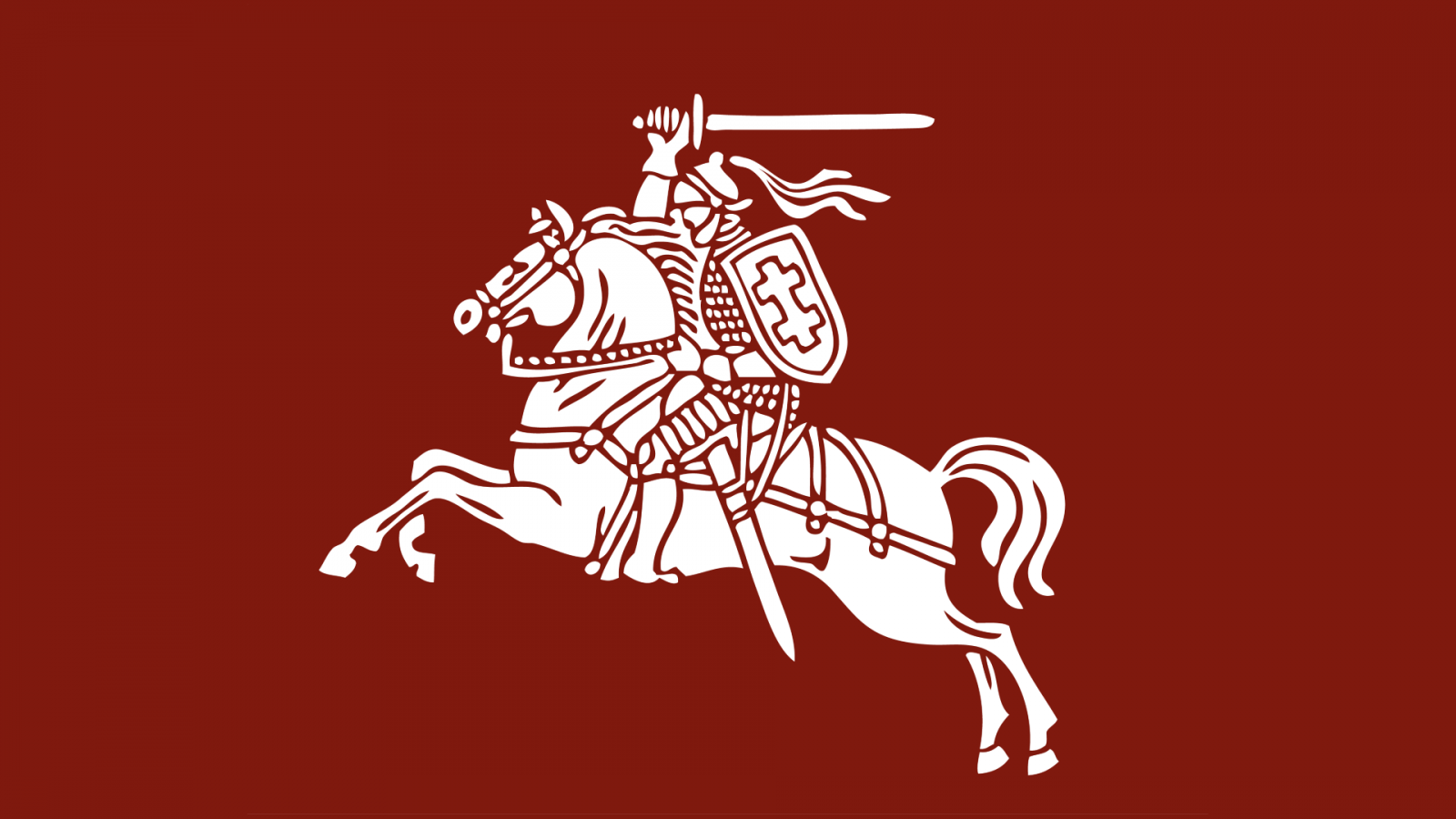 výkres, ilustrace, logo, kreslená pohádka, vlajka, Litva, erb, jezdec, sob, font