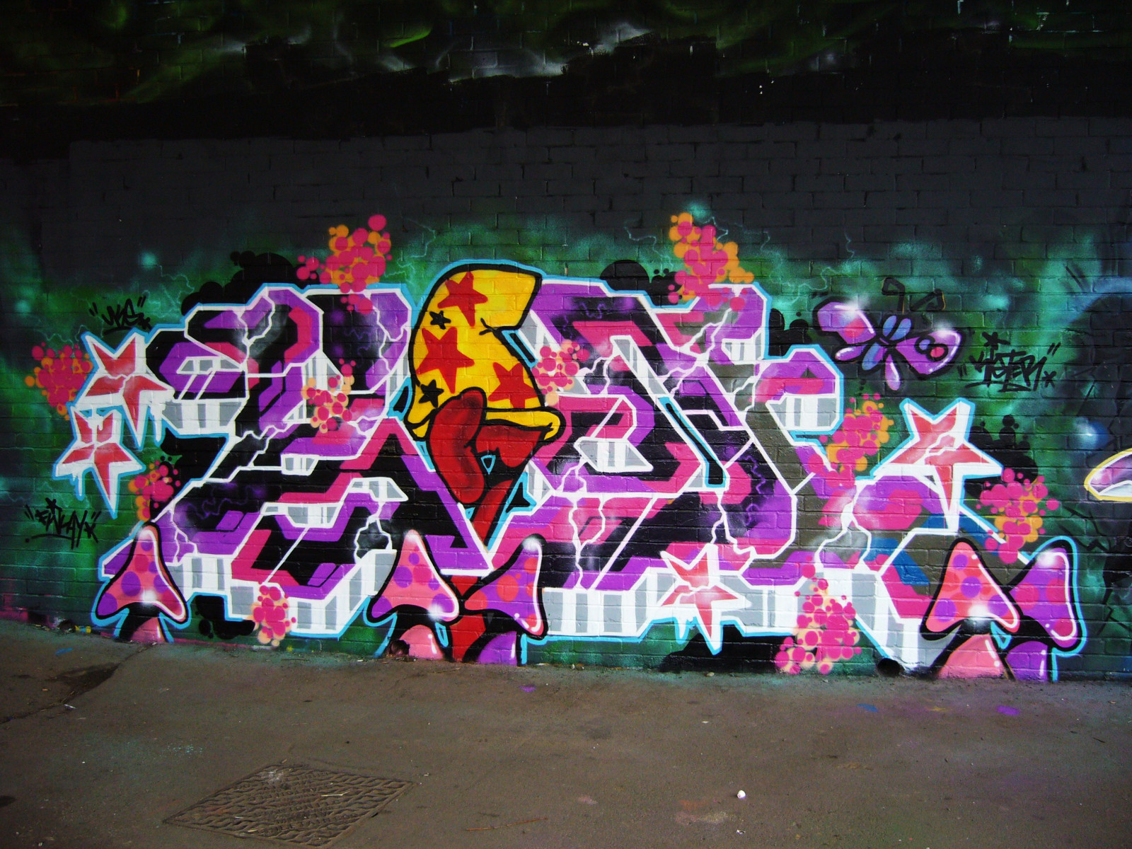 grafiti, pouliční umění, růžový, Spojené království, Yorkshire, nástěnná malba, UMĚNÍ, Kista, Uks, Asm, visual arts