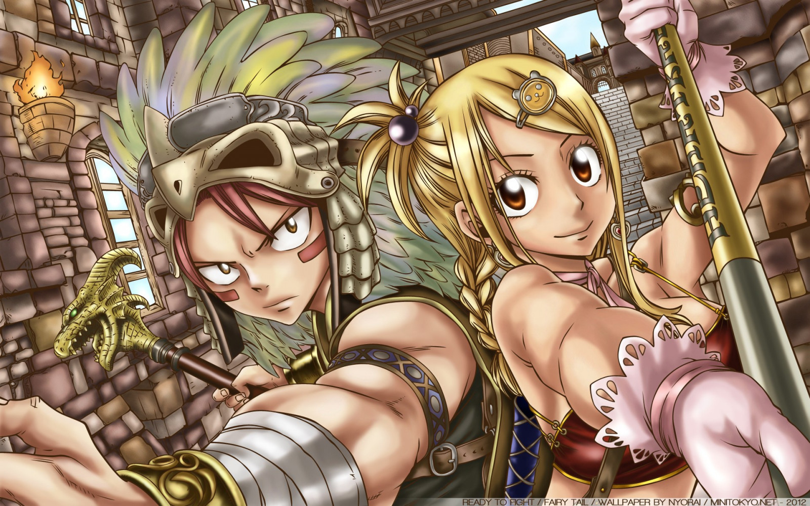 anime, Pohádka, komiks, Dragneel Natsu, mytologie, Heartfilia Lucy, Snímek obrazovky, 1920x1200 px, komiks, žena bojovník