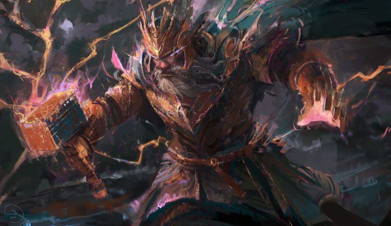Thor, fantasy umění, umělecká díla, mytologie, tma, Snímek obrazovky Thor, fantasy umění, umělecká díla, mytologie, tma, Snímek obrazovky