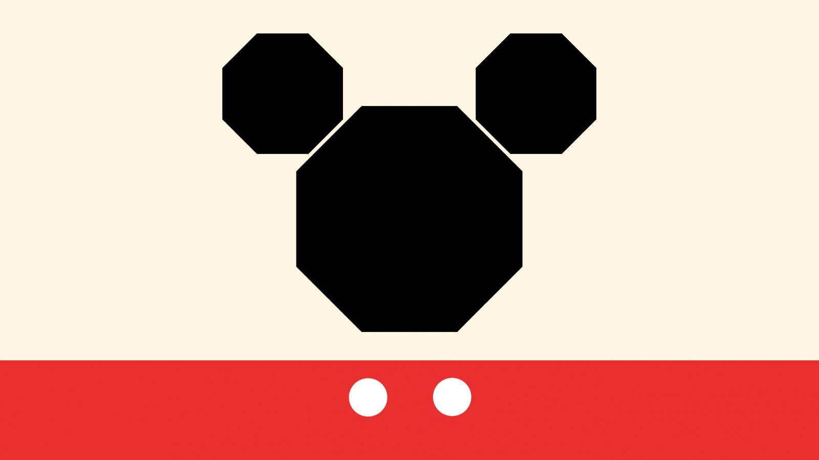 ilustrace, Mickey Mouse, jednoduché pozadí, minimalismus, text, logo, jednoduchý, vzor, kruh, značka, ruka, tvar, design, font, diagram