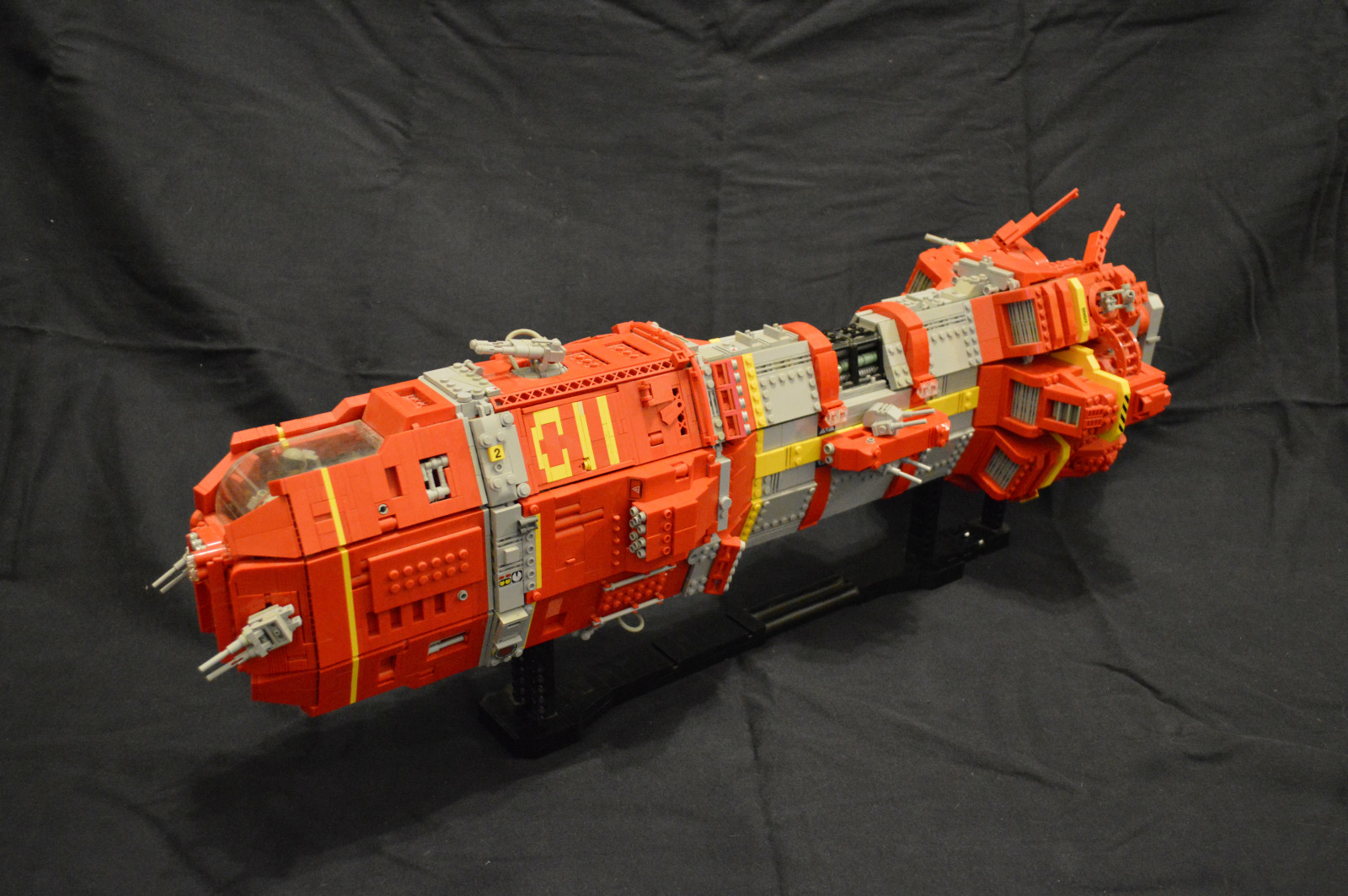 prostor, vozidlo, LEGO, oranžový, kosmická loď, scifi, fregata