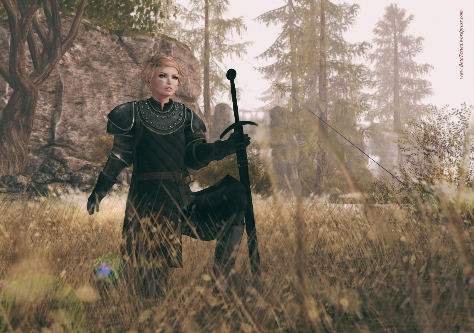 ženský, vlk, kůže, avatar, SL, fantazie, druhý život, meč, mám, dodávka, rp, lr, vzhled, Rollenspiel, fgc, roleplay, Brienne, křikloun, longsword, hra o trůny, turb, tarth, deetalez, fantasygachacarnival, anlarposes