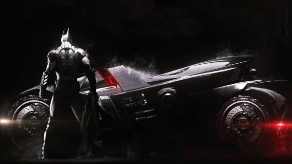 video games,Batman Arkham Knight,night,car,motorcycle,vehicle
