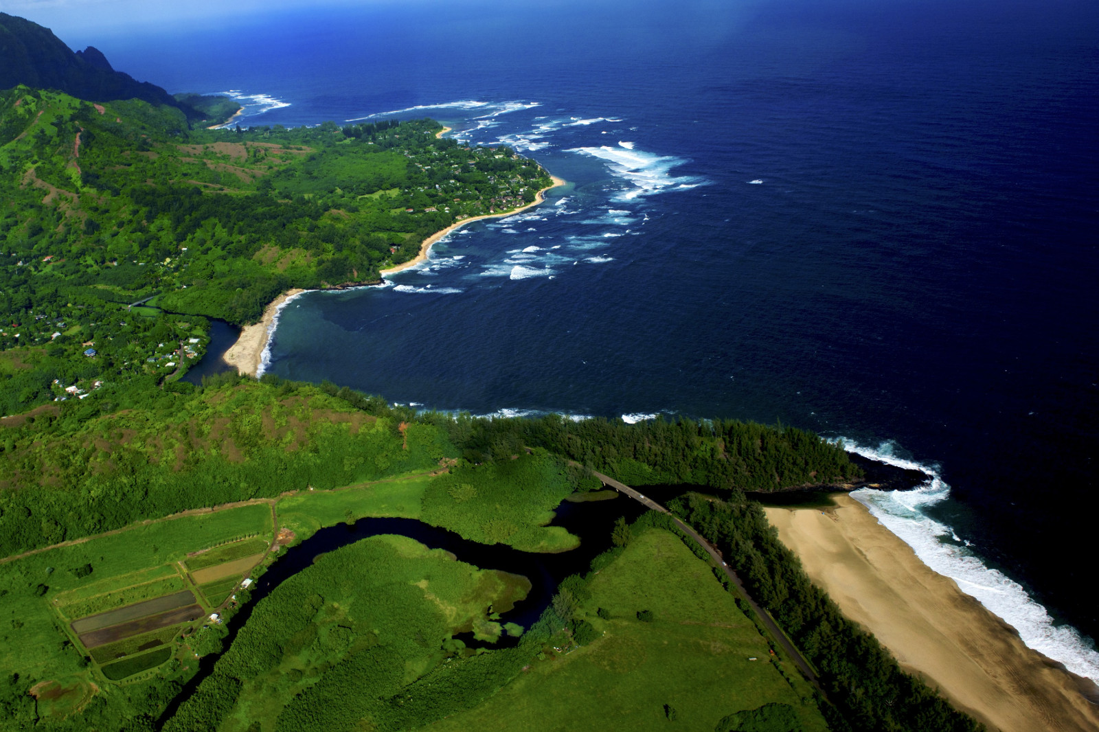 Wallpaper sea, bay, grass, sky, beach, coast, river, cape, bird's eye