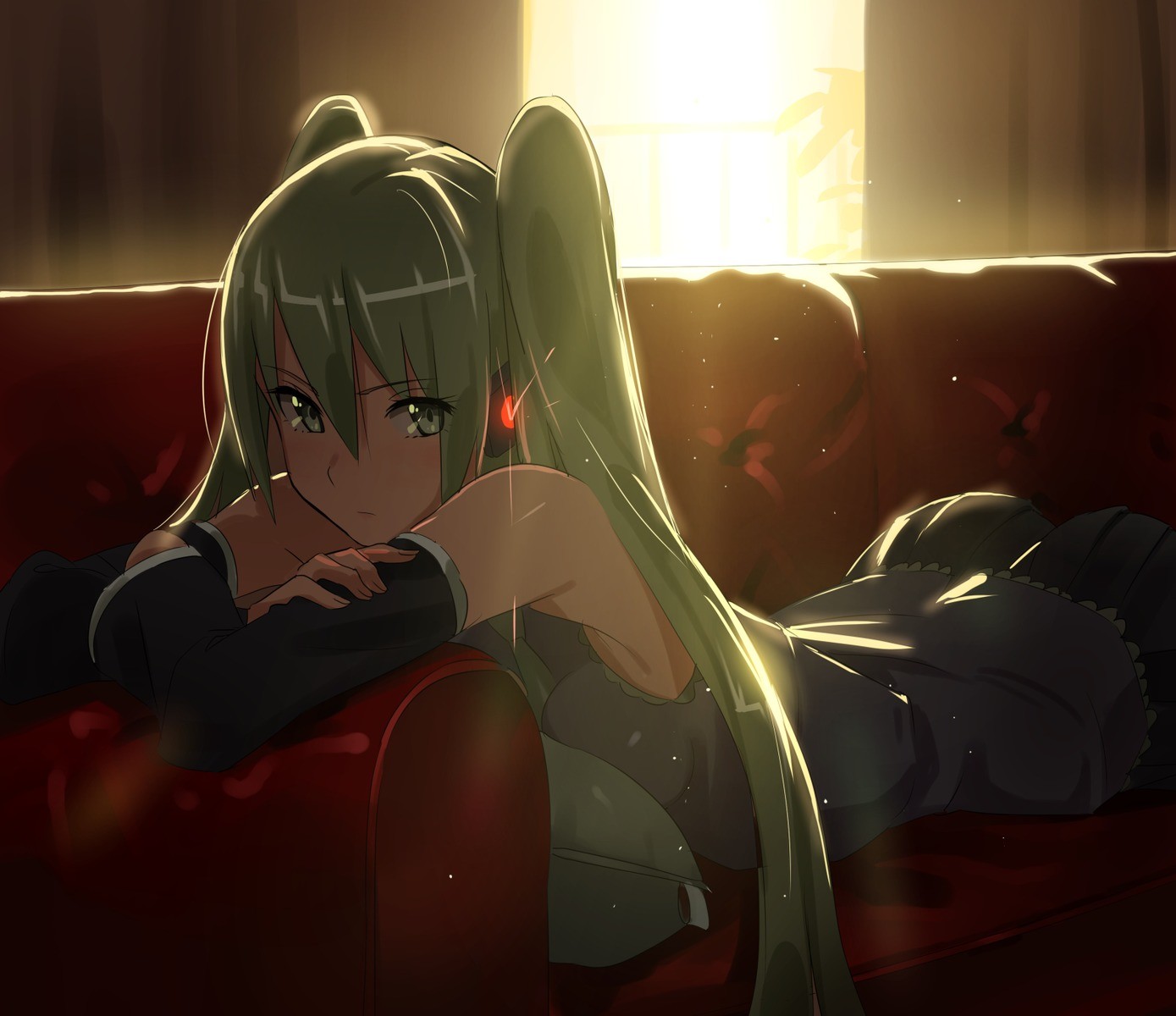 Anime, Filles anime, rouge, Vocaloïde, Hatsune Miku, des bandes dessinées, obscurité, capture d'écran, Papier peint de l'ordinateur, personnage fictif, fiction