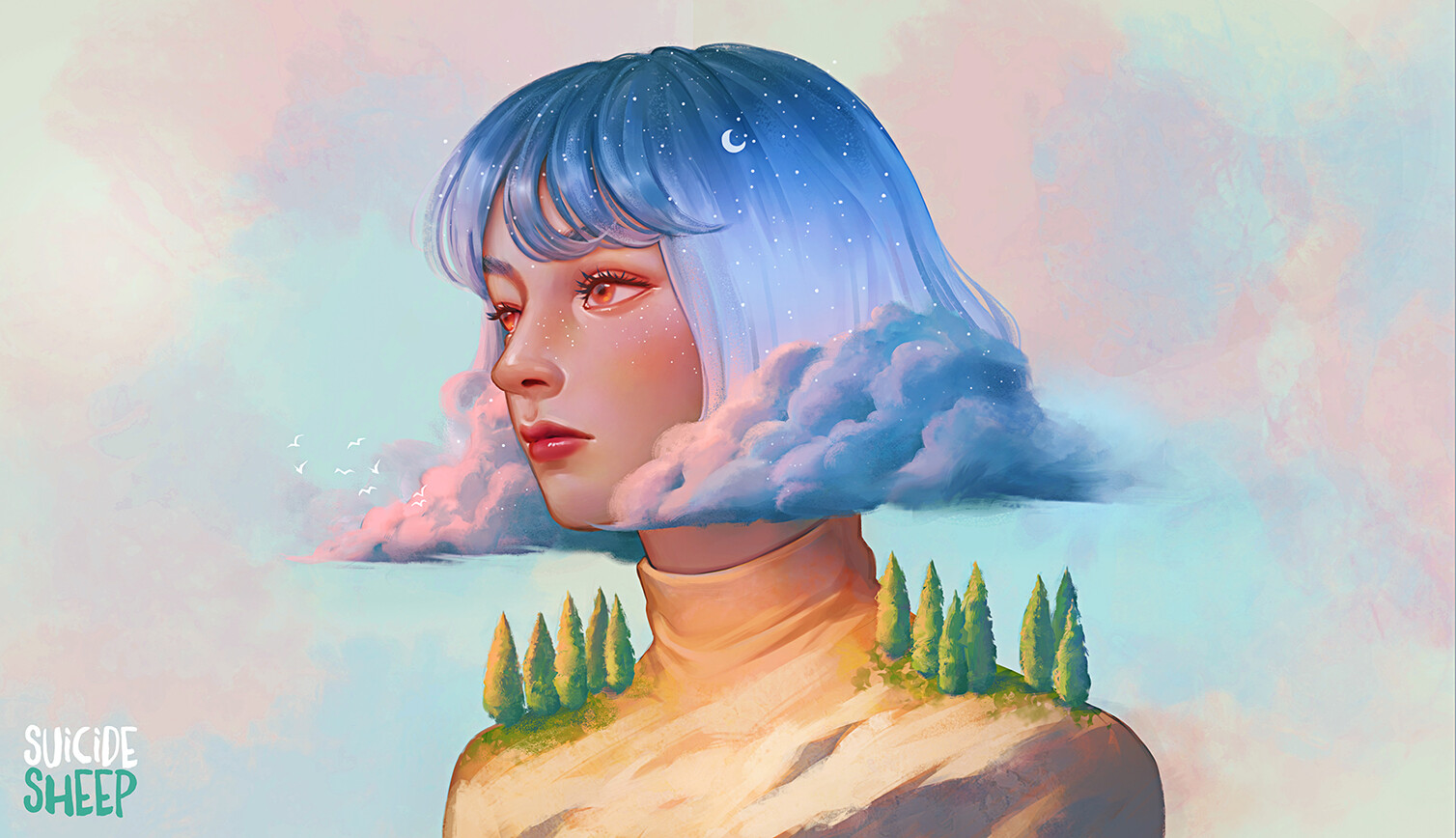ceja, pestaña, People in nature, pintar, mandíbula, Iris, ART, pintura, cg artwork, contento, personaje de ficción, divertido, azul eléctrico, dibujo, ilustración, animación, Pintura de acuarela, visual arts, golpes, peluca, diseño gráfico, pintura acrilica, retrato, Ilustración de la moda, tinte de pelo, gráficos, cabello rojo, Fotografía de retrato, Obra de arte, Animated cartoon, arte Moderno
