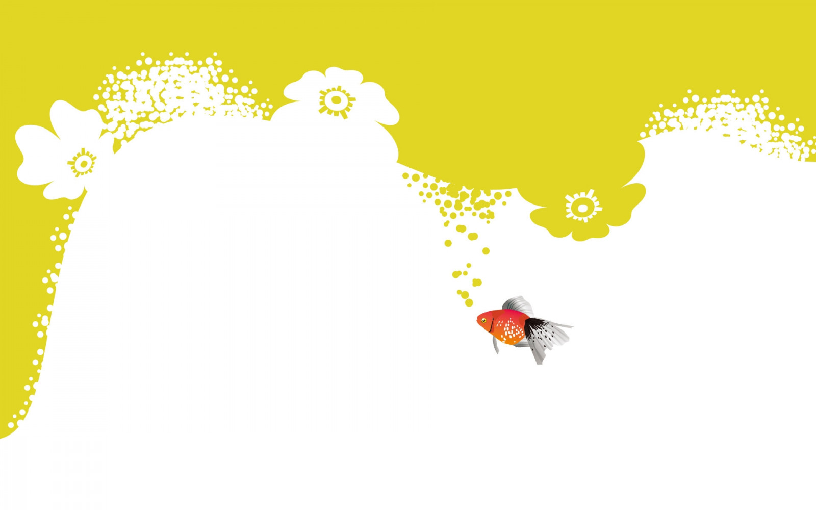 alb, ilustrare, cer, text, ramură, peşte, galben, desen animat, design grafic, sub apă, ARTĂ, copac, frunze, floare, plantă, pasăre, linia, aripă, grafică, tapet de calculator, animale vertebrate, caracter fictional, font