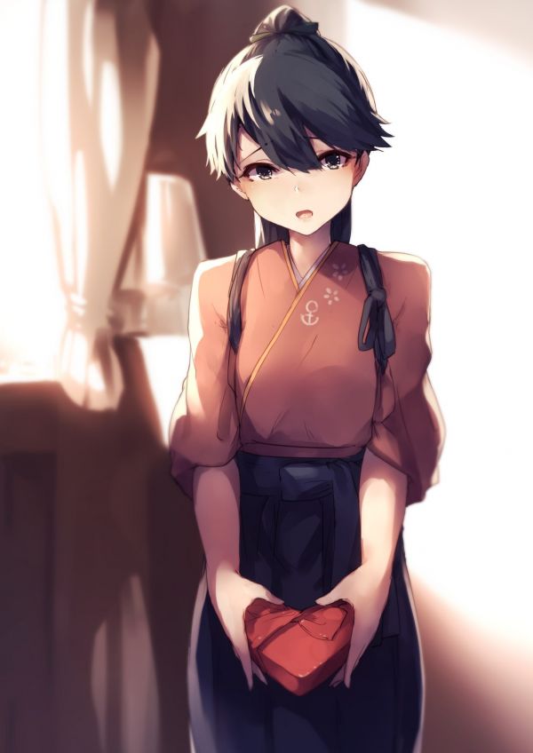 artwork,digital art,anime,glasses,Kantai Collection,black hair