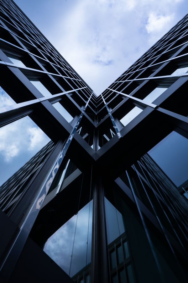 building,Hamburg,reflection,sky blue,architecture,modern