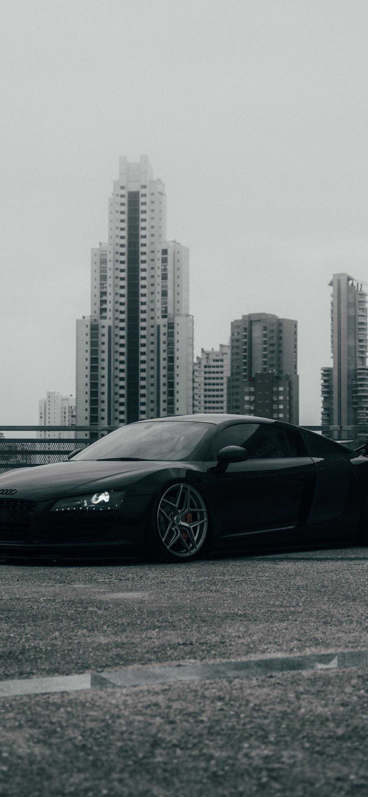 Wallpaper : land vehicle, sky, building, hood, skyscraper, automotive ...