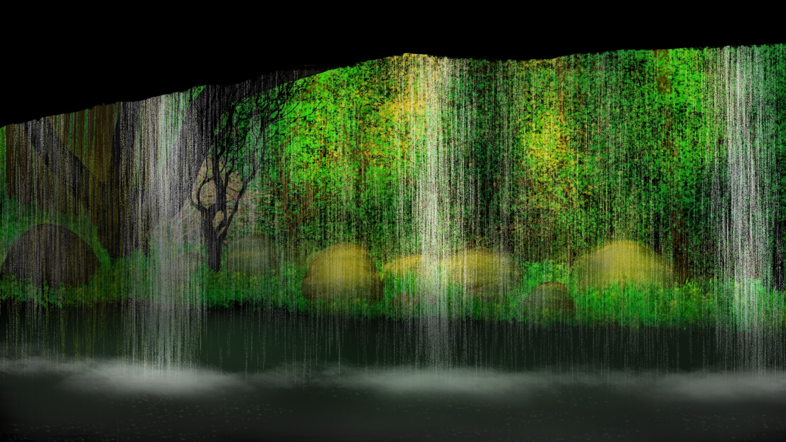 list, přírodní prostředí, voda, Natural landscape, obdélník, dřevo, rostlina, vegetace, organismus, slunečnímu záření, tráva, biome, terrestrial plant, stěna, UMĚNÍ, krajina, Tints and shades, les, symetrie, sklenka, tma, kufr, design, vodní prvek, odraz, zálesí, strom, přírodní rezervace, font, noc, visual arts, Skála, vzor, mokřadní, pokoj, místnost, džungle, purpurová, jezero, Transparent material, moderní umění, ilustrace, zobrazovací jednotka, prales