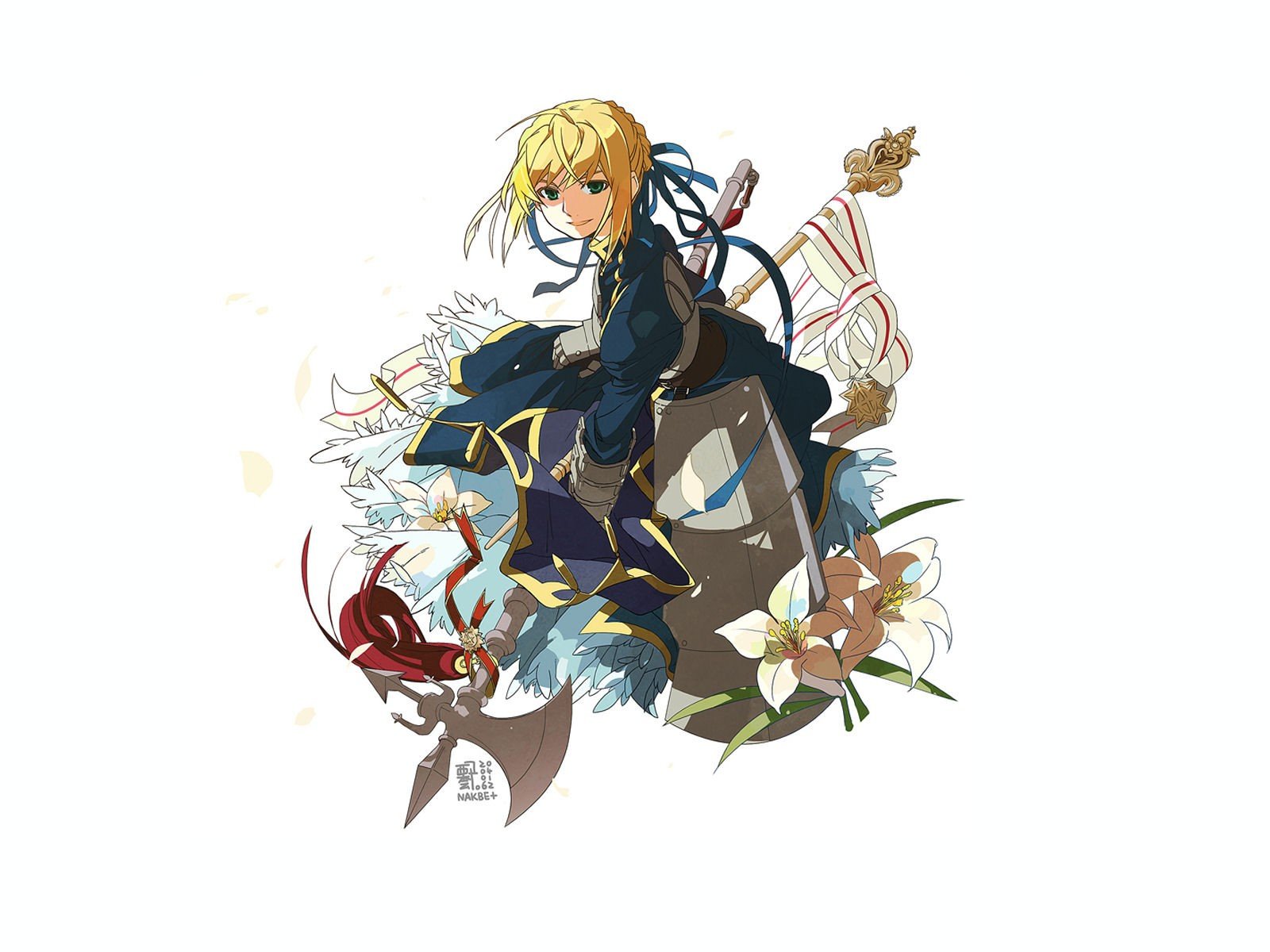 1600x1200 px, anime jenter, skjebne, Sabel, opphold natt