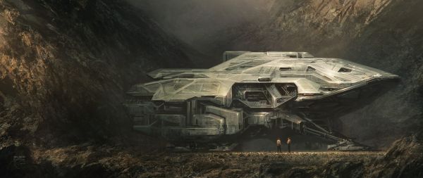 vehicle,artwork,science fiction,Terrain,darkness,screenshot