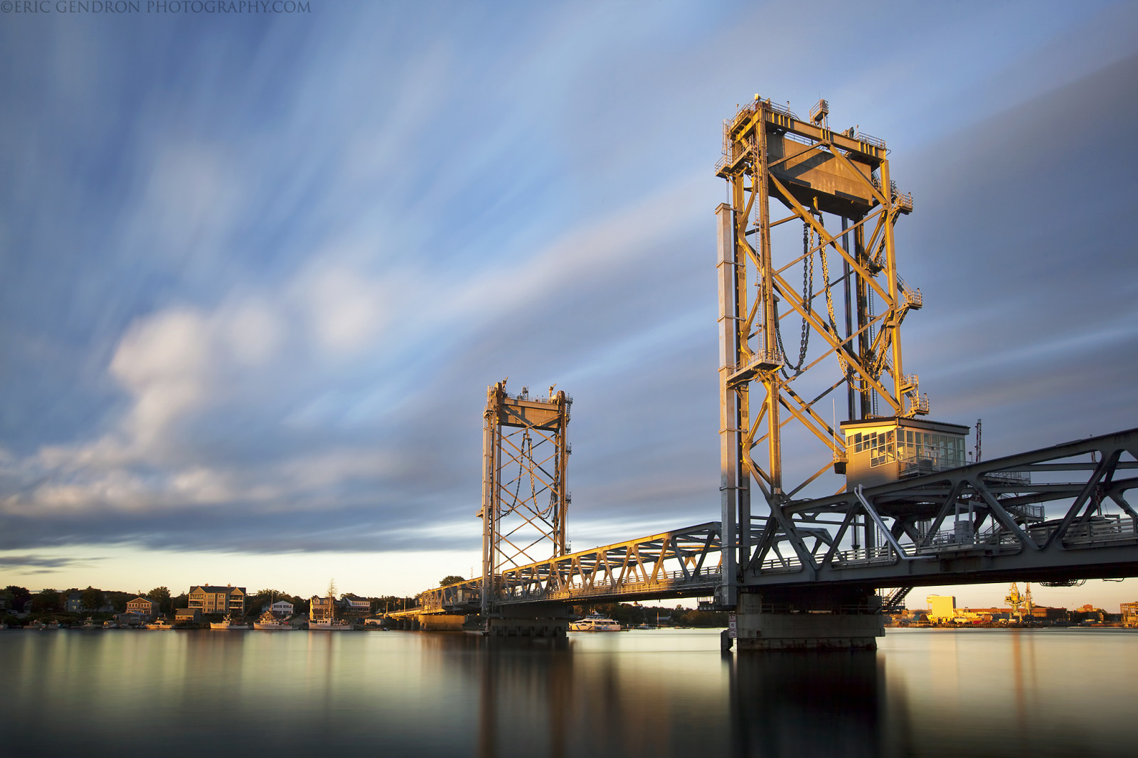 most, nebe, odraz, voda, mrak, Přepravní most, večer, fixed link, visutý most, průmysl, moře, soumrak