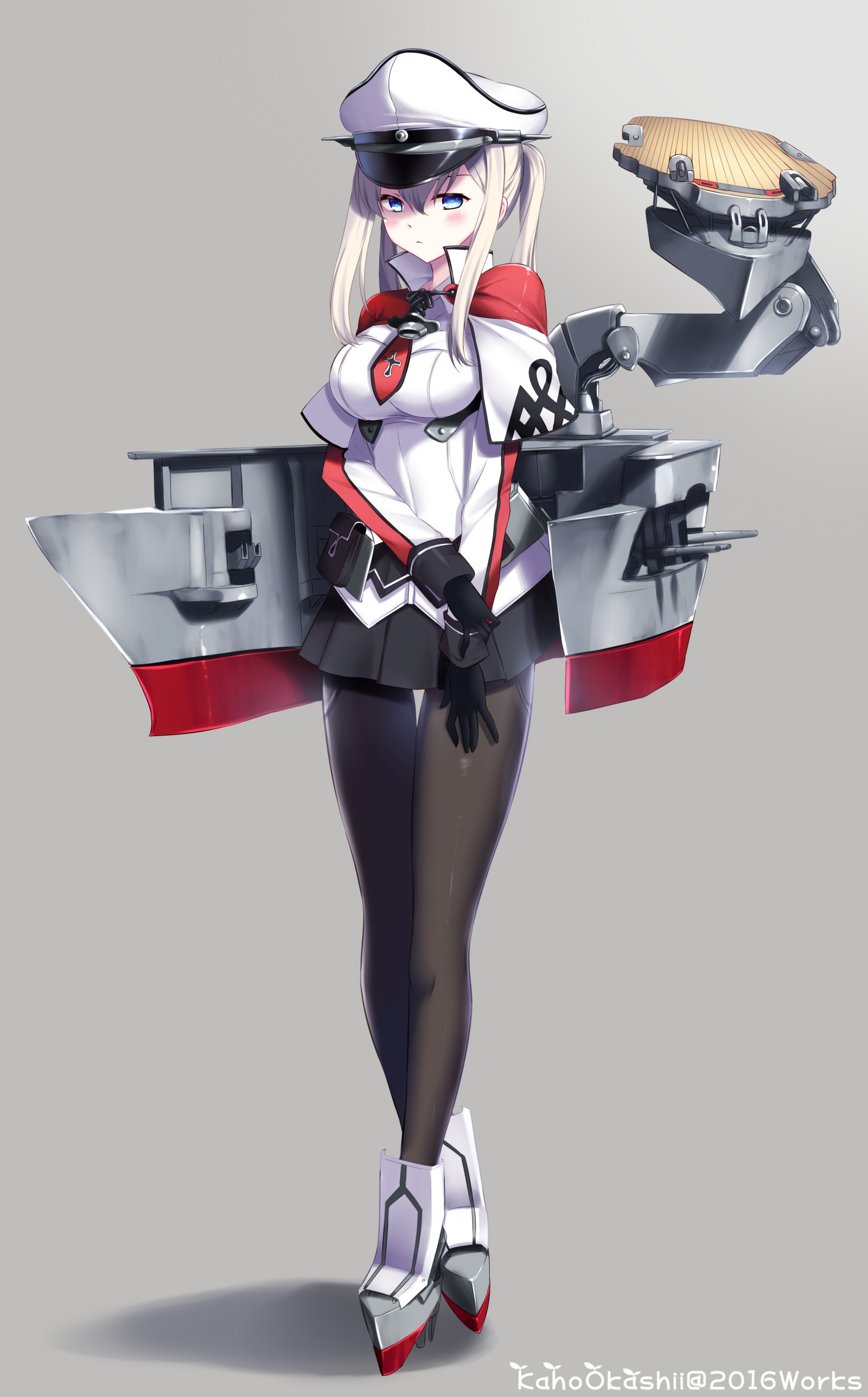 ilustrace, anime, anime dívky, kreslená pohádka, Kantai Collection, Hračka, stroj, jednotný, Graf Zeppelin KanColle, mecha, figurka, akční figurka