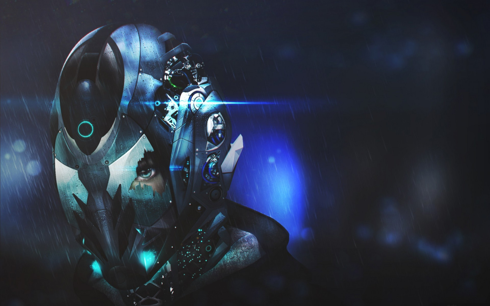 1920x1200 px, astronaut, zlomený, křaplavý, oči, fi, helma, déšť, sci