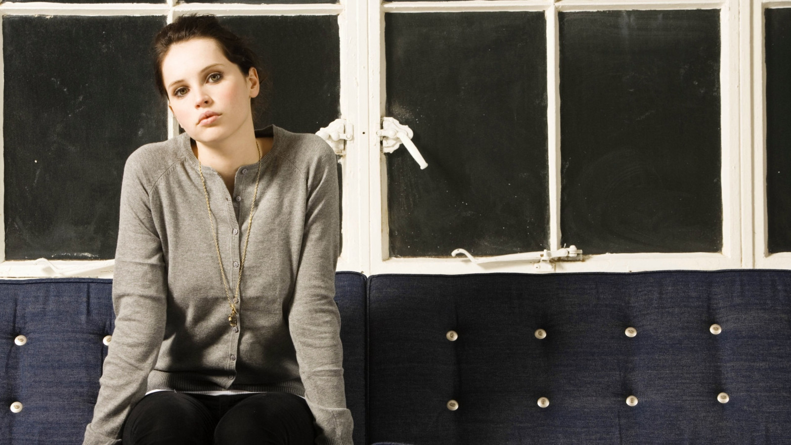 bílý, Černá, portrét, bruneta, fotografování, móda, Felicity Jones, jaro, barva, dívka, dívej se, fotografie, obraz, lidských pozice, focení