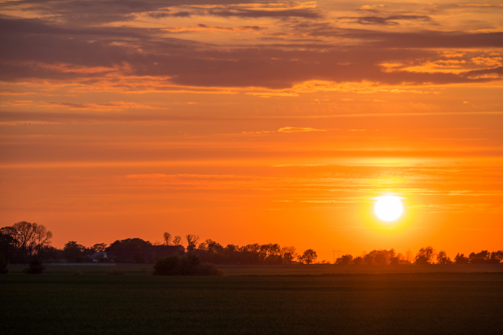 Papel de parede luz solar, panorama, Pôr do sol, mar, céu, campo