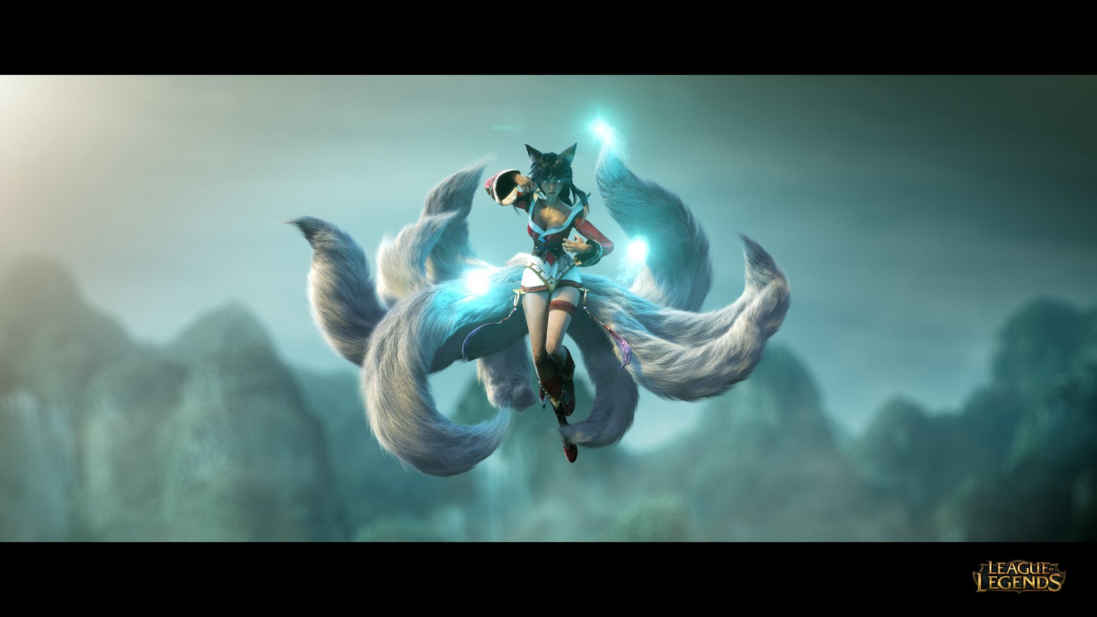Liga Legendelor, balaur, Ahri, captură de ecran, tapet de calculator, caracter fictional