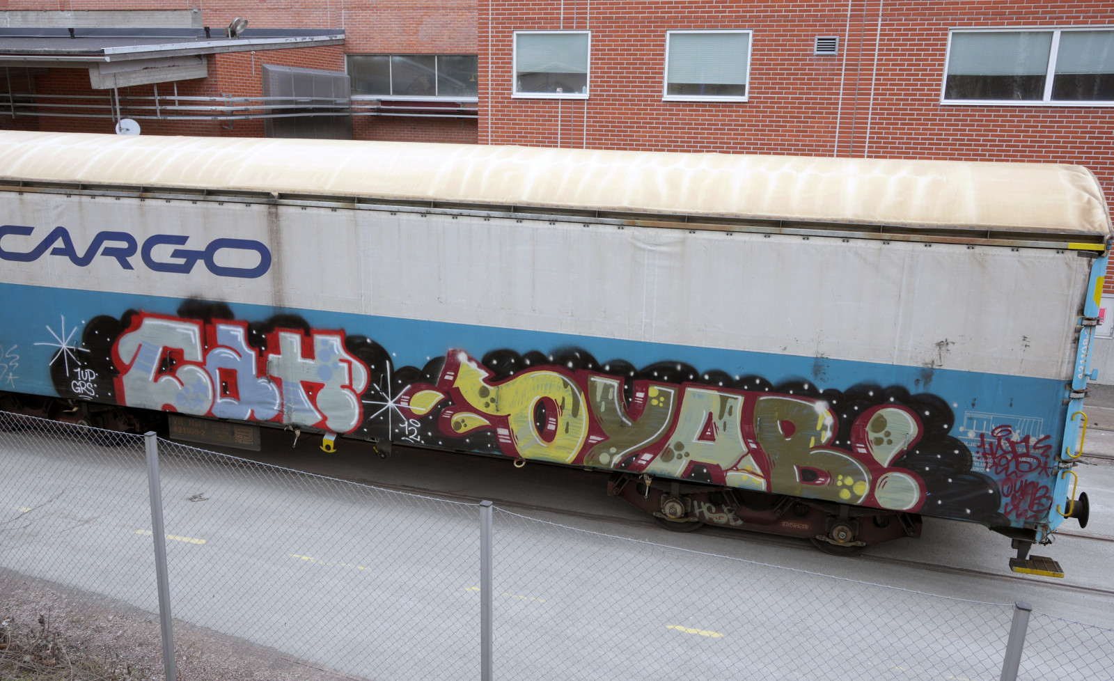 by, gade, by-, køretøj, tog, by, graffiti, Nordic, gadekunst, transportere, Finland, lande, last, 2013, vægmaleri, forbrydelse, Suomi, KUNST, gadekunst, spore, vr, fragt, benching, rullende, offentlig transport, jernbanetransport, rullende materiel, jernbanen bil, katutaide, kaupunkitaide, finstreetart