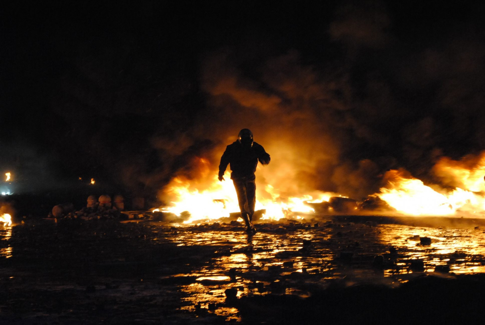 Feuer, Krieger, Ukraine, Lagerfeuer, Freiheit, Revolution, ukrainisch, Kiew, Maidan, Feuer