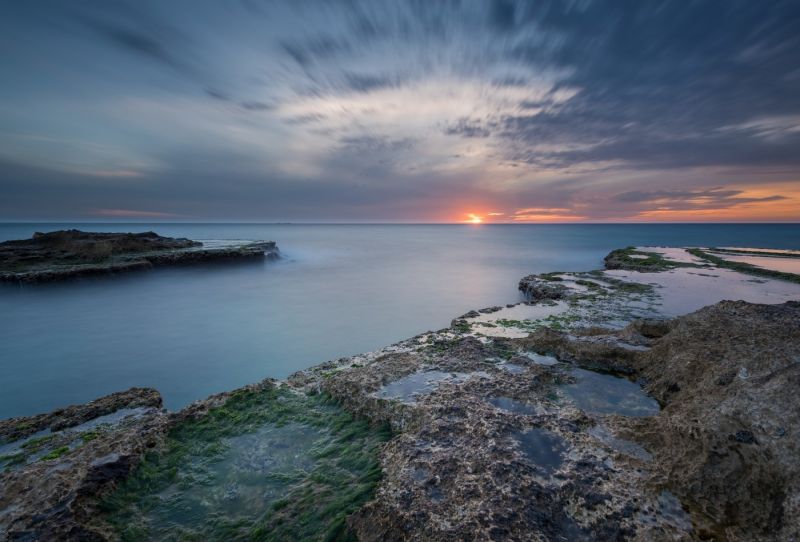 landscape, sunset, sea, bay, rock, nature landscape, sunset, sea, bay, rock, nature