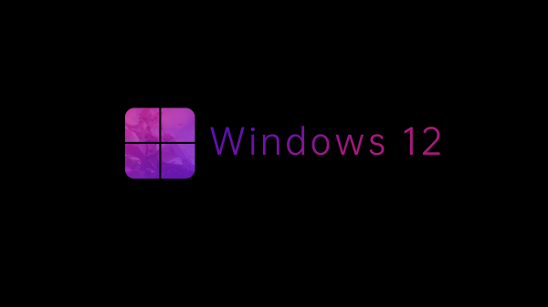 Windows 12,concept art,black background