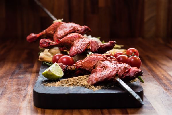 vegetables,meat,Chicken,skewers