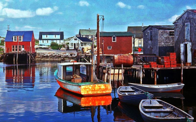 Nova Scotia,Kanada,air,perahu,langit,awan-awan